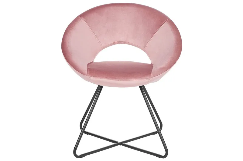 Spisestol Rachel - Rosa, svart, Rosa, Svart - Møbler - Stoler & lenestoler - Spisestuestoler & kjøkkenstoler