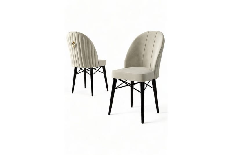 Spisestol Ritim Krem / Svart - Krem / Svart - Møbler - Stoler & lenestoler - Spisestuestoler & kjøkkenstoler