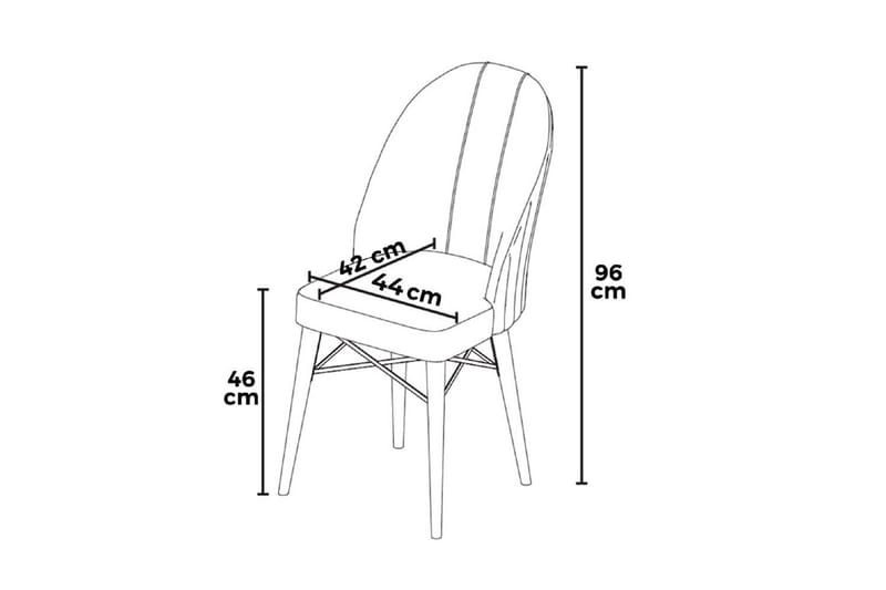 Spisestol Ritim Krem / Svart - Krem / Svart - Møbler - Stoler & lenestoler - Spisestuestoler & kjøkkenstoler