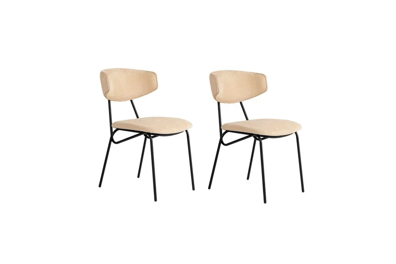 Spisestol Sanroman Beige / Svart - Beige / Svart - Møbler - Stoler & lenestoler - Spisestuestoler & kjøkkenstoler