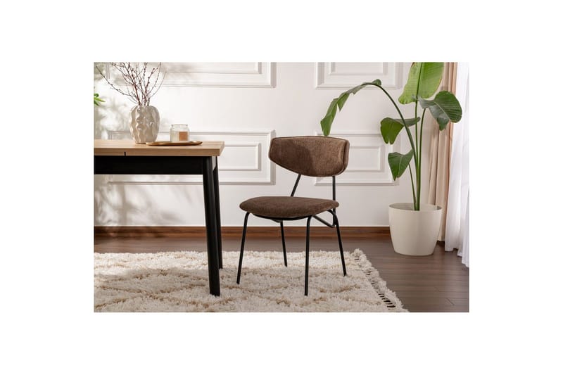 Spisestol Sanroman Brun / Svart - Brun / Svart - Møbler - Stoler & lenestoler - Spisestuestoler & kjøkkenstoler