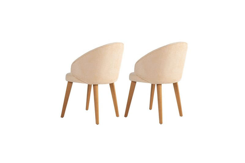 Spisestol Sanroman Classic Beige / Mørk Eik - Beige / Mørk Eik - Møbler - Stoler & lenestoler - Spisestuestoler & kjøkkenstoler