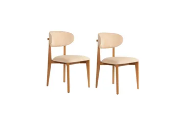 Spisestol Sanroman Classic Beige / Mørk Eik