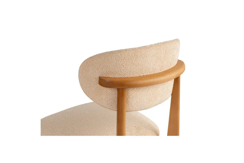 Spisestol Sanroman Classic Beige / Mørk Eik - Beige / Mørk Eik - Møbler - Stoler & lenestoler - Spisestuestoler & kjøkkenstoler