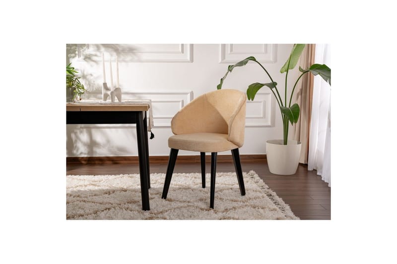 Spisestol Sanroman Classic Beige / Svart - Beige / Svart - Møbler - Stoler & lenestoler - Spisestuestoler & kjøkkenstoler