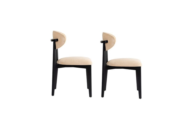 Spisestol Sanroman Classic Beige / Svart - Beige / Svart - Møbler - Stoler & lenestoler - Spisestuestoler & kjøkkenstoler