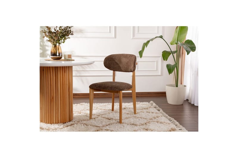Spisestol Sanroman Classic Brun / Lys Eik - Brun / Lys Eik - Møbler - Stoler & lenestoler - Spisestuestoler & kjøkkenstoler