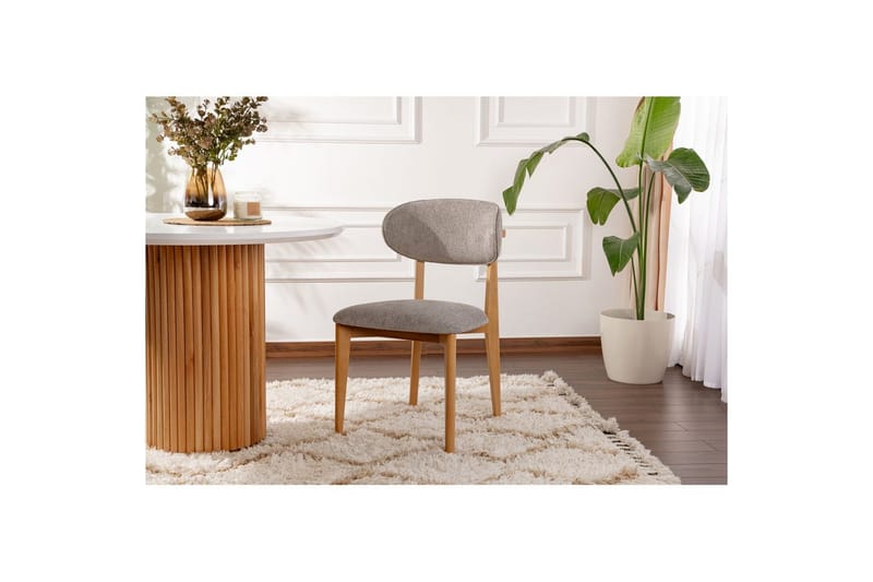 Spisestol Sanroman Classic Grå / Lys Eik - Grå / Lys Eik - Møbler - Stoler & lenestoler - Spisestuestoler & kjøkkenstoler