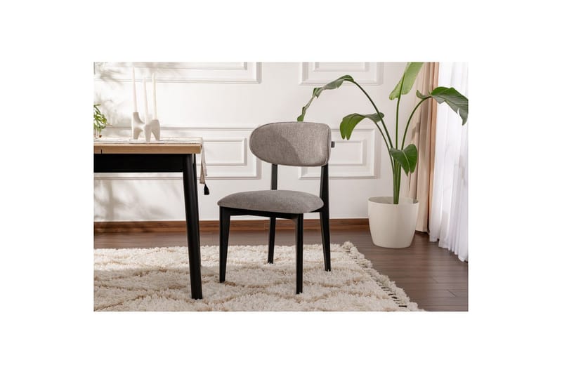Spisestol Sanroman Classic Grå / Svart - Grå / Svart - Møbler - Stoler & lenestoler - Spisestuestoler & kjøkkenstoler