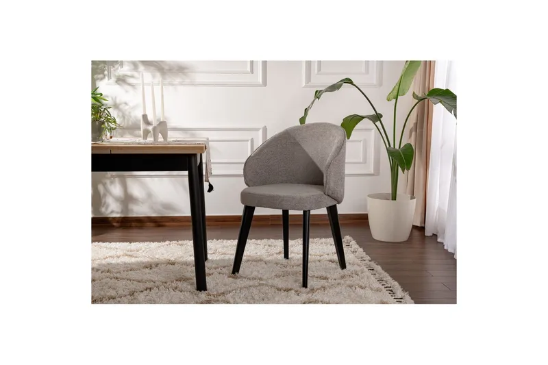 Spisestol Sanroman Classic Grå / Svart - Grå / Svart - Møbler - Stoler & lenestoler - Spisestuestoler & kjøkkenstoler