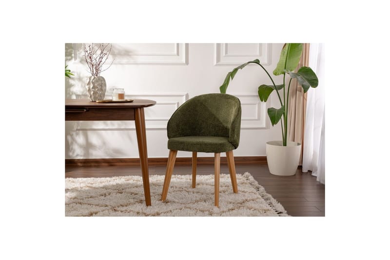 Spisestol Sanroman Classic Grønn / Lys eik - Grønn / Lys eik - Møbler - Stoler & lenestoler - Spisestuestoler & kjøkkenstoler