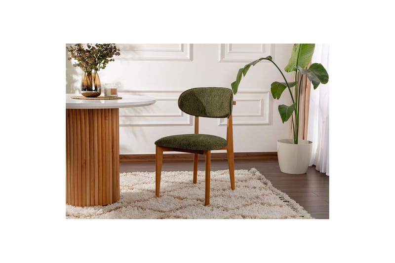 Spisestol Sanroman Classic Grønn / Mørk eik - Grønn / Mørk eik - Møbler - Stoler & lenestoler - Spisestuestoler & kjøkkenstoler