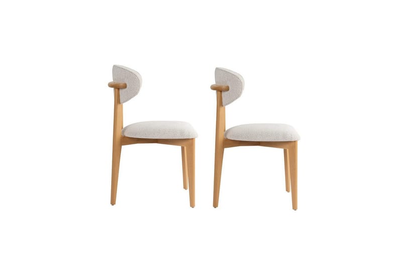 Spisestol Sanroman Classic Hvit / Lys Eik - Hvit / Lys Eik - Møbler - Stoler & lenestoler - Spisestuestoler & kjøkkenstoler