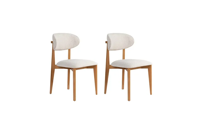 Spisestol Sanroman Classic Hvit / Mørk Eik - Hvit / Mørk Eik - Møbler - Stoler & lenestoler - Spisestuestoler & kjøkkenstoler