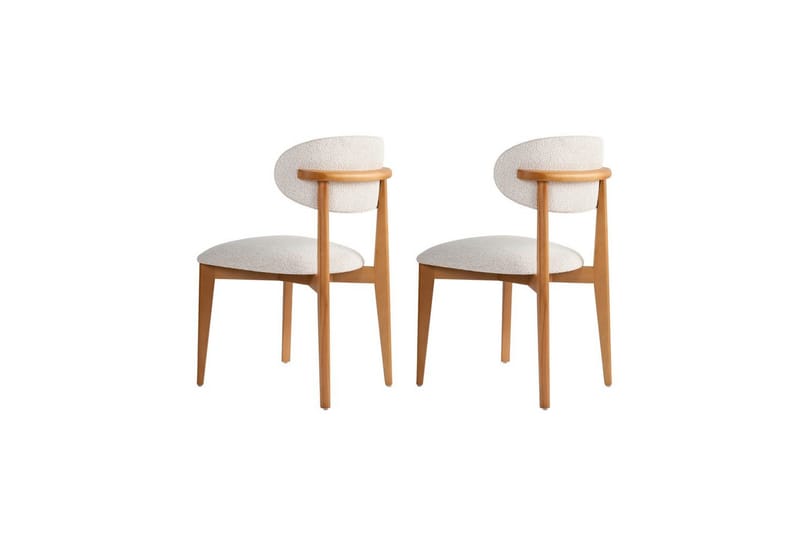 Spisestol Sanroman Classic Hvit / Mørk Eik - Hvit / Mørk Eik - Møbler - Stoler & lenestoler - Spisestuestoler & kjøkkenstoler