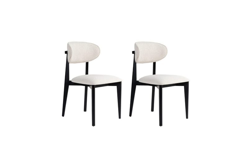 Spisestol Sanroman Classic Hvit / Svart, Hvit / Svart