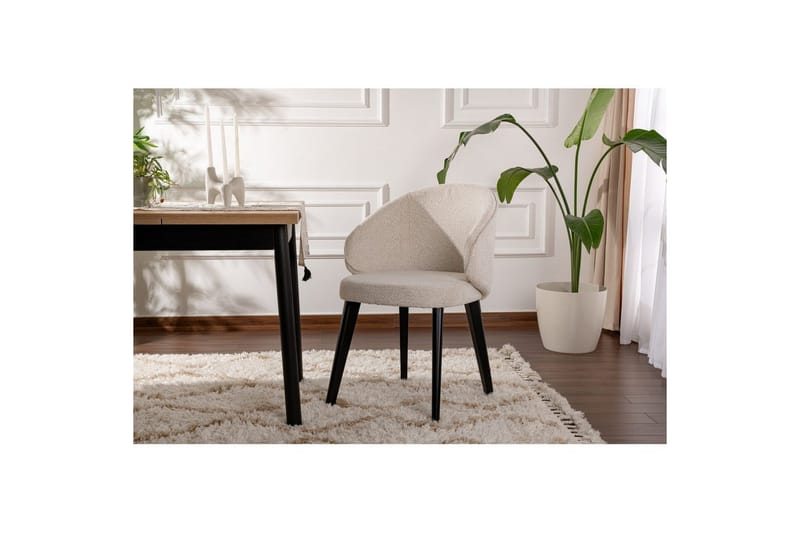 Spisestol Sanroman Classic Hvit / Svart - Hvit / Svart - Møbler - Stoler & lenestoler - Spisestuestoler & kjøkkenstoler