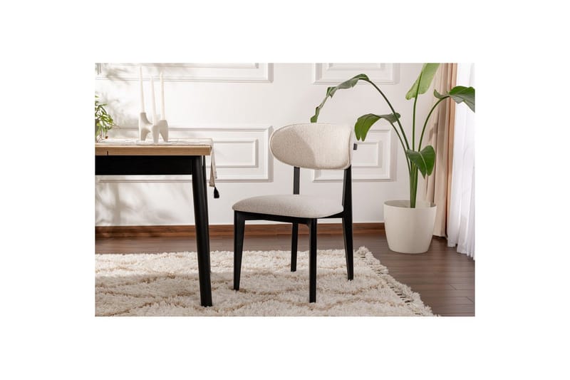 Spisestol Sanroman Classic Hvit / Svart - Hvit / Svart - Møbler - Stoler & lenestoler - Spisestuestoler & kjøkkenstoler