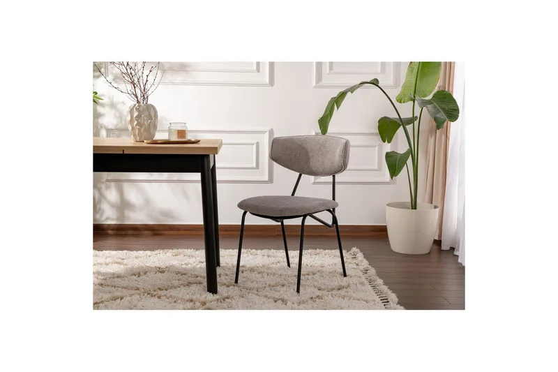 Spisestol Sanroman Grå / Svart - Grå / Svart - Møbler - Stoler & lenestoler - Spisestuestoler & kjøkkenstoler
