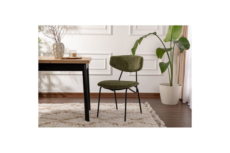 Spisestol Sanroman Grønn / Svart - Grønn / Svart - Møbler - Stoler & lenestoler - Spisestuestoler & kjøkkenstoler
