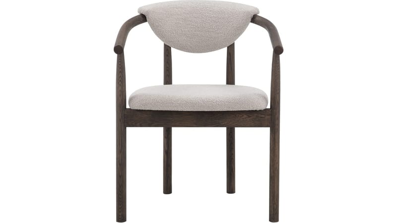 Spisestol Selvik i Beige Bouclé - beige - Møbler - Stoler & lenestoler - Spisestuestoler & kjøkkenstoler