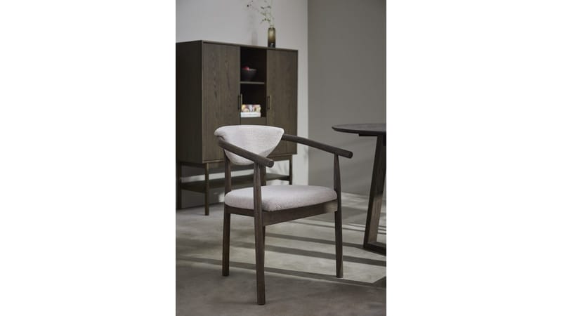 Spisestol Selvik i Beige Bouclé - beige - Møbler - Stoler & lenestoler - Spisestuestoler & kjøkkenstoler