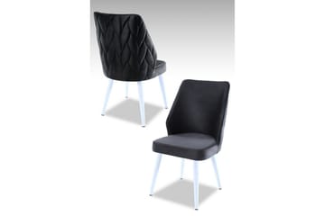 Spisestol Stifen Antrasitt / Hvit