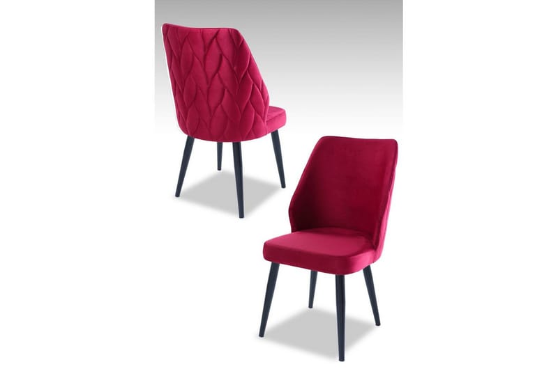 Spisestol Stifen Flis Rød / Svart - Flis Rød / Svart - Møbler - Stoler & lenestoler - Spisestuestoler & kjøkkenstoler