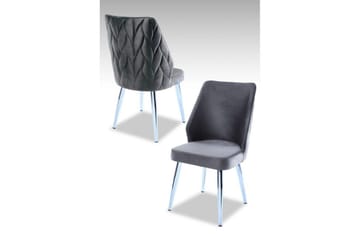 Spisestol Stifen Grå / Krom