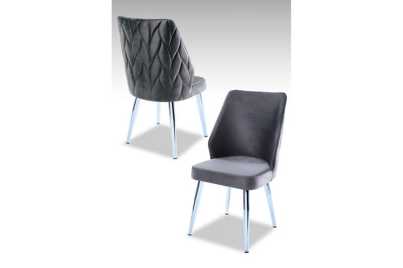 Spisestol Stifen Grå / Krom - Grå / Krom - Møbler - Stoler & lenestoler - Spisestuestoler & kjøkkenstoler