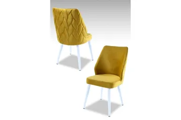 Spisestol Stifen Gul / Hvit