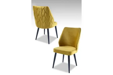 Spisestol Stifen Gul / Svart