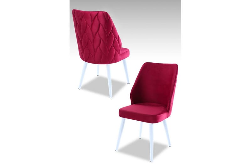 Spisestol Stifen Klarretrød / Hvit, Klarretrød / Hvit