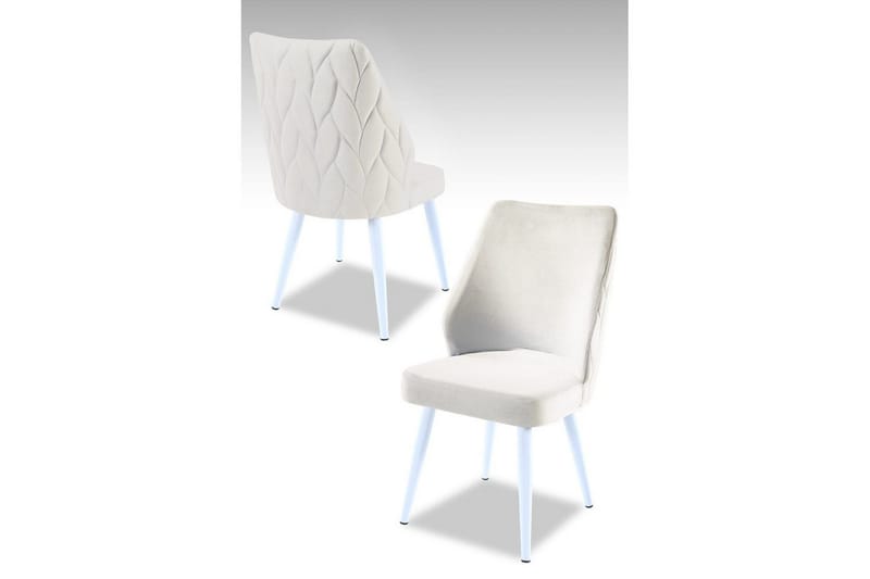 Spisestol Stifen Krem / Hvit, Krem / Hvit