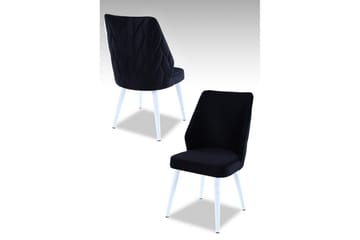 Spisestol Stifen Svart / Hvit