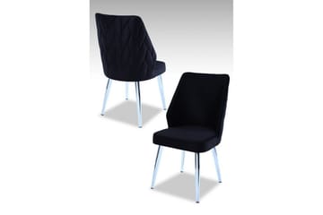 Spisestol Stifen Svart / Krom