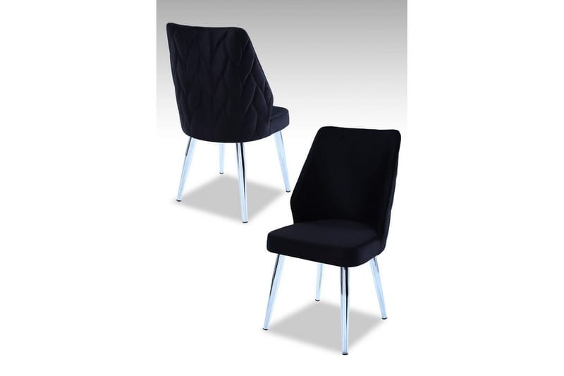 Spisestol Stifen Svart / Krom - Svart / Krom - Møbler - Stoler & lenestoler - Spisestuestoler & kjøkkenstoler