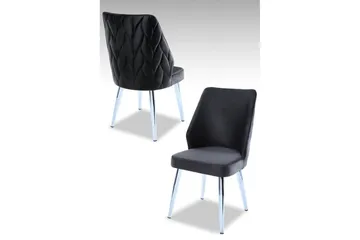 Spisestol Stifen Svart / Krom