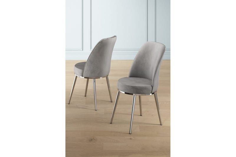 Spisestol Sugako Grå / Krom - Grå / Krom - Møbler - Stoler & lenestoler - Spisestuestoler & kjøkkenstoler