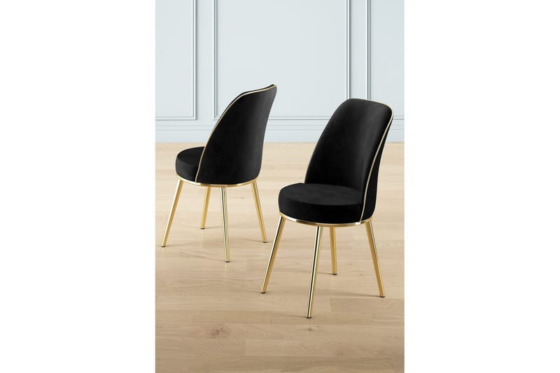 Spisestol Sugako Svart / Gull - Svart / Gull - Møbler - Stoler & lenestoler - Spisestuestoler & kjøkkenstoler