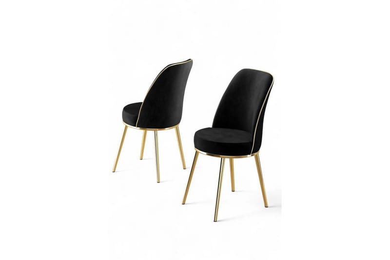 Spisestol Sugako Svart / Gull, Svart / Gull