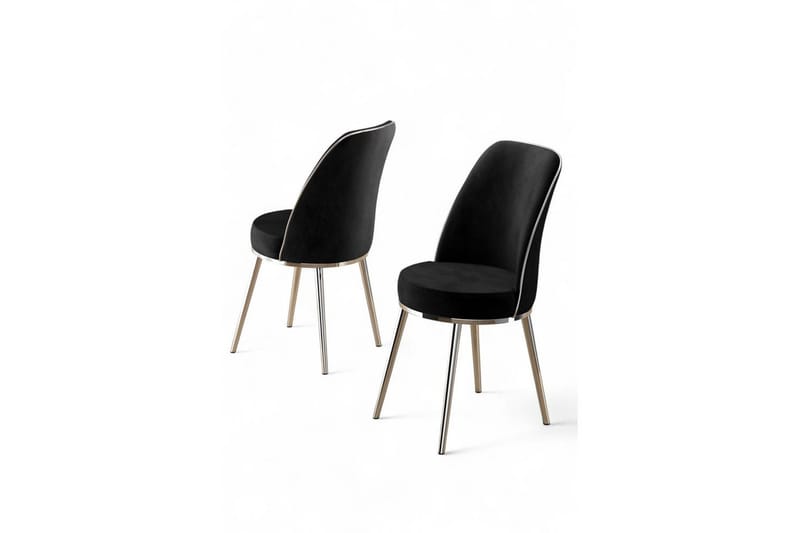 Spisestol Sugako Svart / Krom - Svart / Krom - Møbler - Stoler & lenestoler - Spisestuestoler & kjøkkenstoler