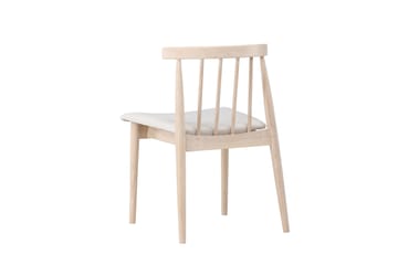 Spisestol uten armlener Peach Flora spisestol - Whitewash-ben / Beige stoff Hvitvasket - Møbler - Stoler & lenestoler - Spisestuestoler & kjøkkenstoler