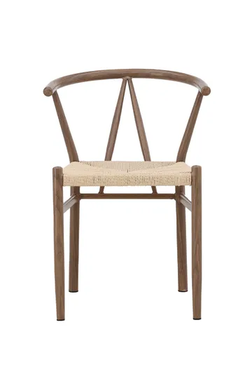 Spisestol uten armlener Peach Alfons spisestol – trelook / naturtau Beige - Møbler - Stoler & lenestoler - Spisestuestoler & kjøkkenstoler