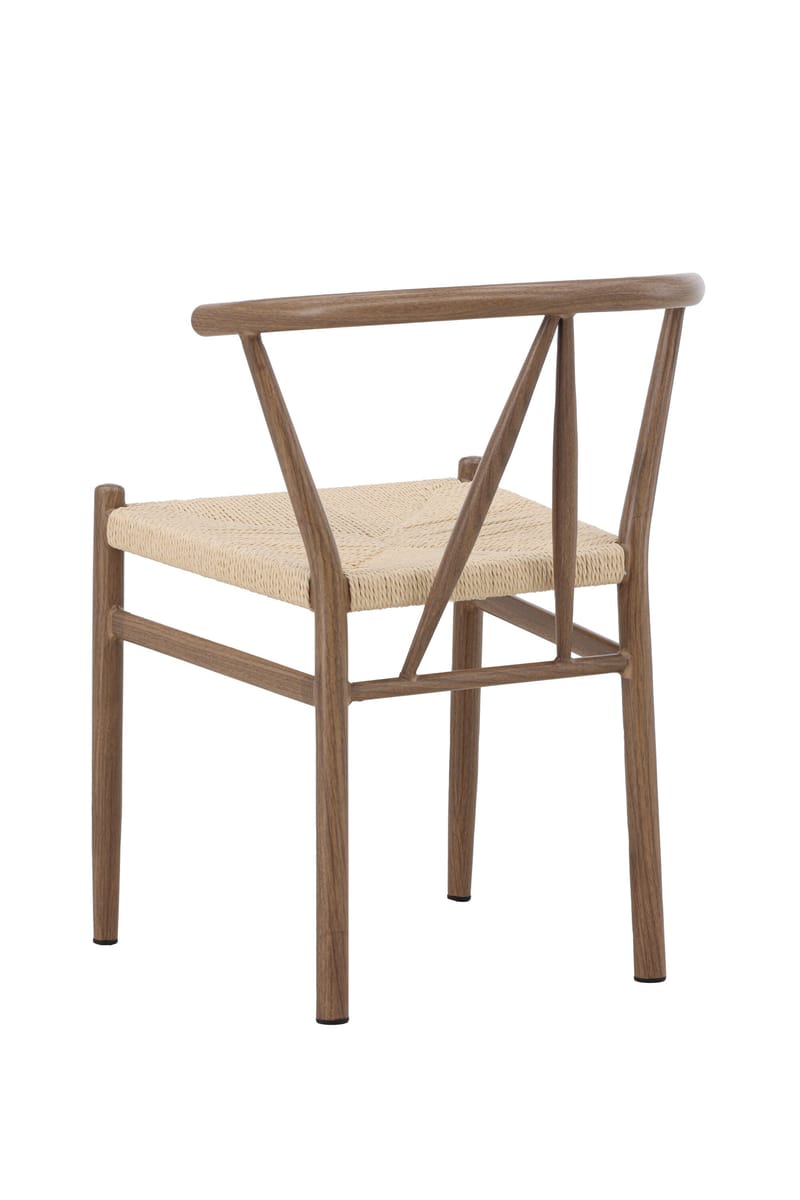 Spisestol uten armlener Peach Alfons spisestol – trelook / naturtau Beige - Møbler - Stoler & lenestoler - Spisestuestoler & kjøkkenstoler