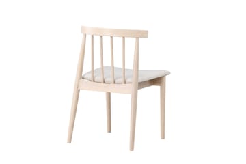 Spisestol uten armlener Peach Flora spisestol - Whitewash-ben / Beige stoff Hvitvasket - Møbler - Stoler & lenestoler - Spisestuestoler & kjøkkenstoler