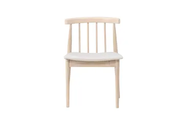 Spisestol uten armlener Peach Flora spisestol - Whitewash-ben / Beige stoff Hvitvasket - Møbler - Stoler & lenestoler - Spisestuestoler & kjøkkenstoler