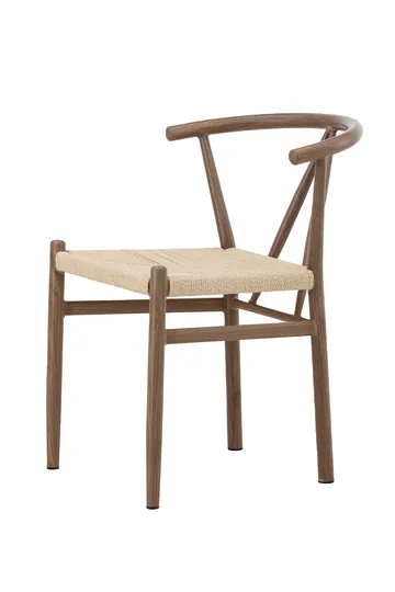 Spisestol uten armlener Peach Alfons spisestol – trelook / naturtau Beige - Møbler - Stoler & lenestoler - Spisestuestoler & kjøkkenstoler