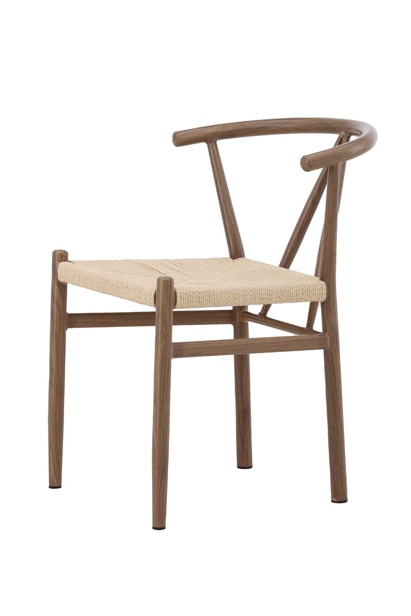 Spisestol uten armlener Peach Alfons spisestol – trelook / naturtau Beige - Møbler - Stoler & lenestoler - Spisestuestoler & kjøkkenstoler
