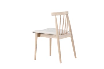 Spisestol uten armlener Peach Flora spisestol - Whitewash-ben / Beige stoff Hvitvasket - Møbler - Stoler & lenestoler - Spisestuestoler & kjøkkenstoler